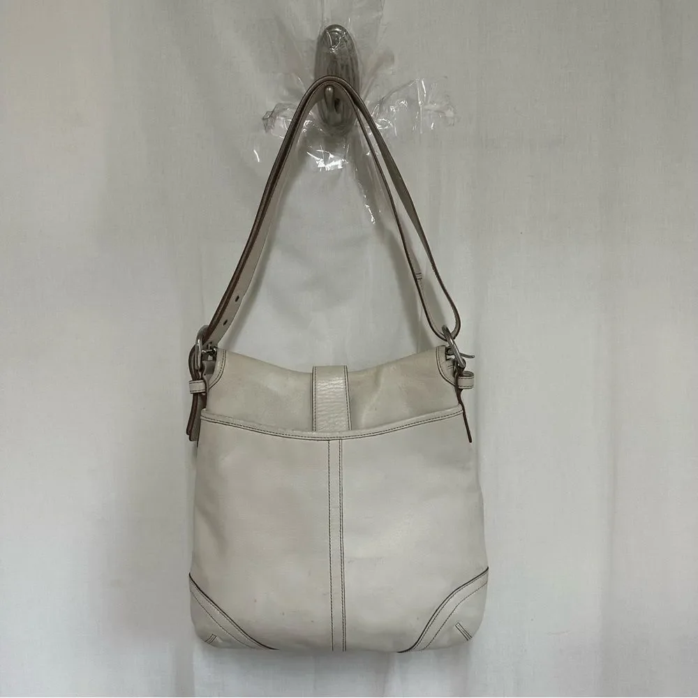 Coach Vintage White 9480 Leather Pockets Hobo Soho Shoulder Bag